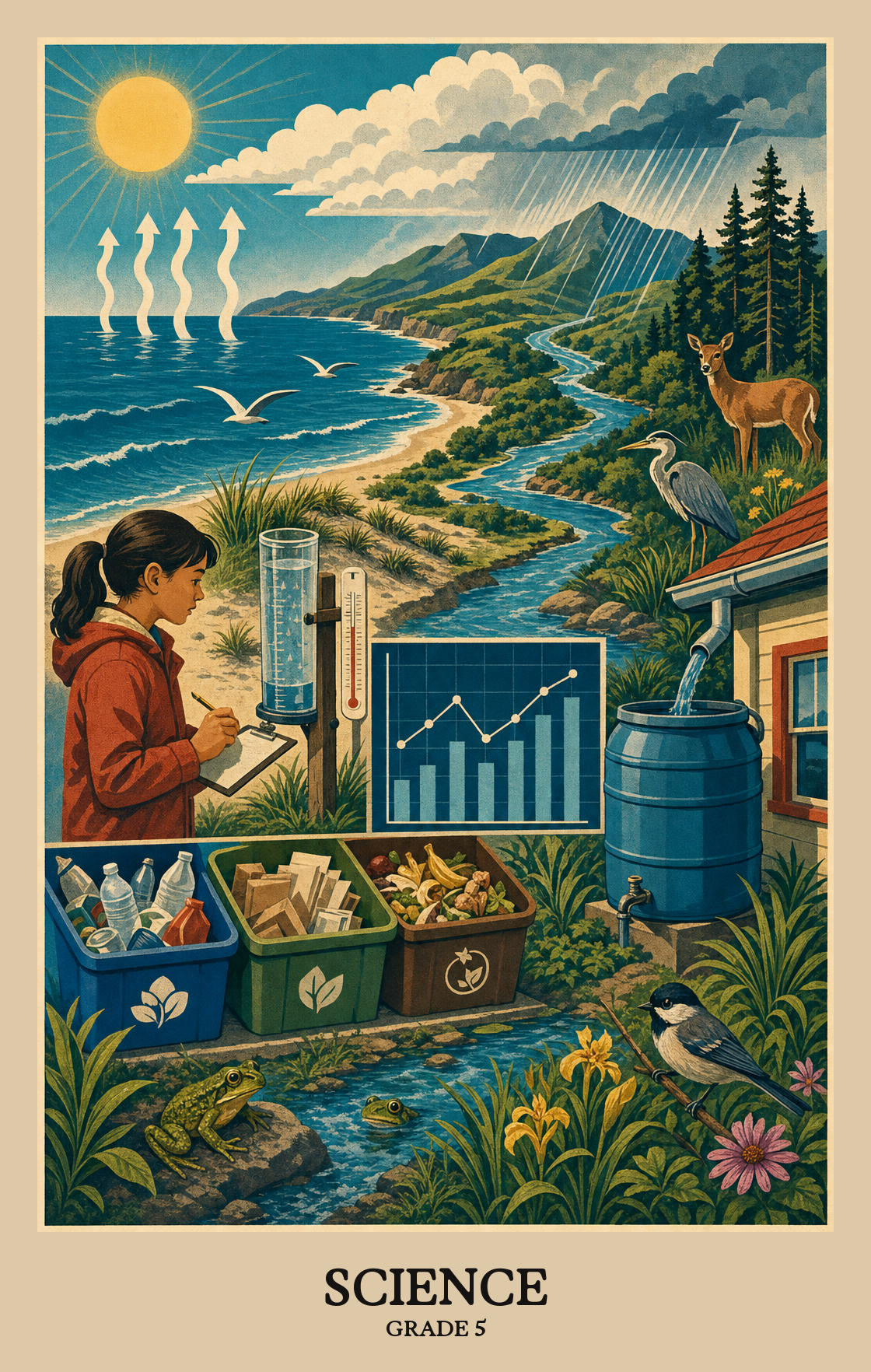 Illustration of what students learn in Grade 5 Science